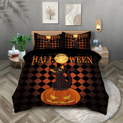 Cat O' Lantern - 3 Piece Quilted Set