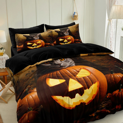 Spooky Cat - 3 Piece Quilted Set