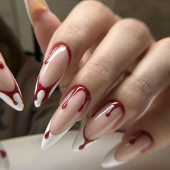 Red Blood Nail Set -24 Pieces