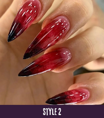 Red Blood Nail Set -24 Pieces