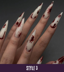 Red Blood Nail Set -24 Pieces